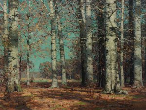 Autumn Beeches by John Fabian Carlson Oil Painting