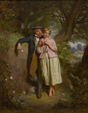 First bloom of youth by John Faed Oil Painting