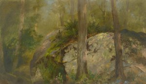 Forest Scene by John Ferguson Weir Oil Painting