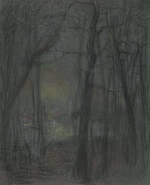 Forest Scene by John Ferguson Weir Oil Painting