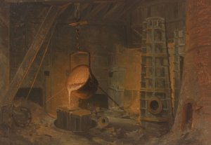 West Point Foundry, Cold Spring, New York by John Ferguson Weir Oil Painting