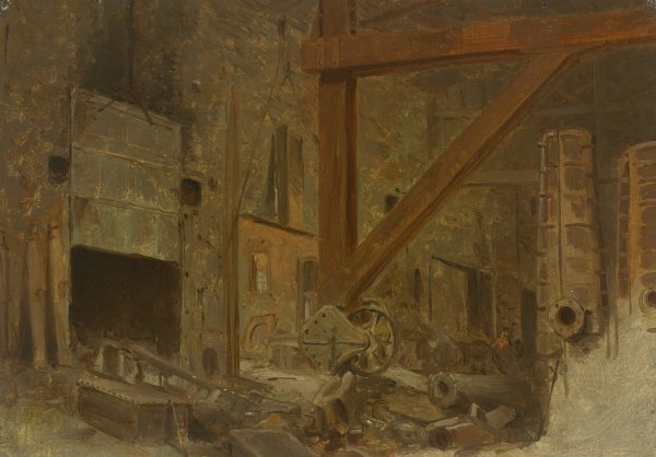 Main Product Photo of West Point Foundry, Cold Spring, New York  Painting by John Ferguson Weir