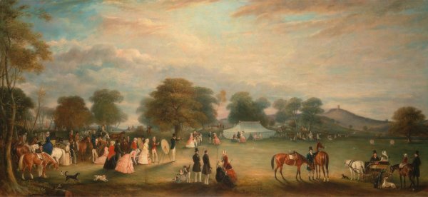 Archery Meeting in Bradgate Park, Leicestershire  by John Ferneley - Hand-Painted Oil Painting Reproduction