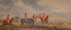 The Quorn Hunt; a Sketch of the Artist and his Friends Moving Off by John Ferneley Oil Painting