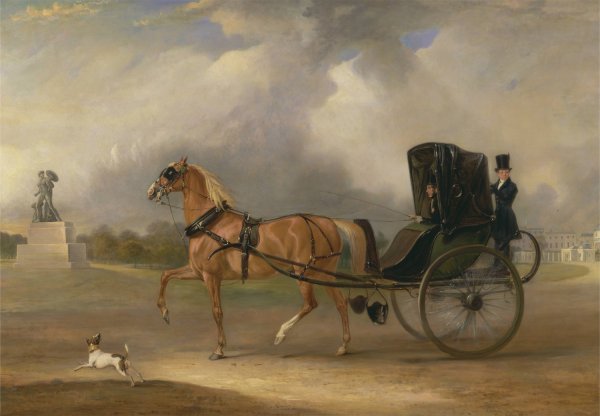 William Massey-Stanley driving his Cabriolet in Hyde Park  by John Ferneley - Hand-Painted Oil Painting Reproduction