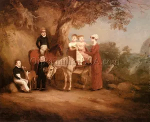 The Marriott Family by John Ferneley Snr. - Oil Painting Reproduction