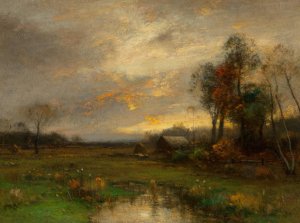 Fading Sunset by John Francis Murphy Oil Painting