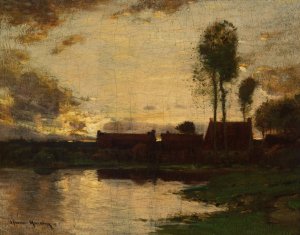 Small Landscape by John Francis Murphy Oil Painting