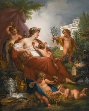 Allegory Of Peace by John Francis Rigaud Oil Painting