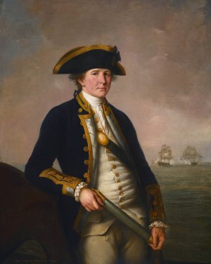 Captain Charles Morice Pole by John Francis Rigaud Oil Painting