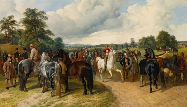 A Horse Fair on Southborough Common by John Frederick Herring Snr. - Hand-Painted Oil Painting Reproduction
