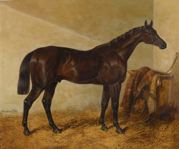 Charles Xii, Winner Of The St. Leger And Gold Cup, Doncaster  by John Frederick Herring Snr. - Hand-Painted Oil Painting Reproduction