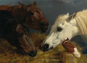 Farmyard Friends by John Frederick Herring Snr. Oil Painting