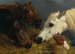 Farmyard Friends Oil painting by John Frederick Herring Snr.