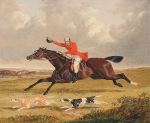 Foxhunting; Encouraging Hounds by John Frederick Herring Snr. Oil Painting