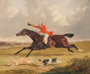 Foxhunting; Encouraging Hounds by John Frederick Herring Snr. Oil Painting