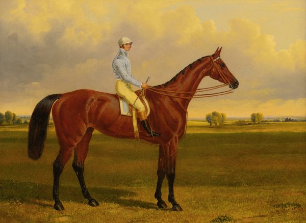 Lord George Bentinck's Crucifix, John Day Up  by John Frederick Herring Snr. - Hand-Painted Oil Painting Reproduction