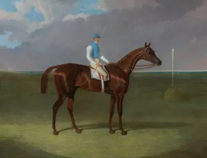 Mr. Ridsdale And Mr. Gully's St. Giles With William Scott Up by John Frederick Herring Snr. Oil Painting