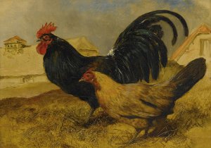 The Farm Yarders by John Frederick Herring Snr. Oil Painting