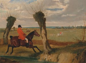 The Suffolk Hunt; Full Cry by John Frederick Herring Snr. Oil Painting
