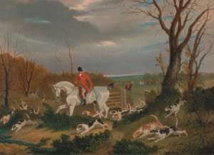 The Suffolk Hunt; Going to Cover near Herringswell by John Frederick Herring Snr. Oil Painting