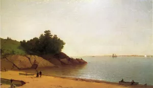 A Quiet Day on the Beverly Shore by John Frederick Kensett Oil Painting