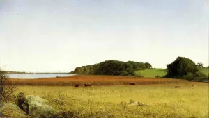 An Inlet of Long Island Sound by John Frederick Kensett Oil Painting