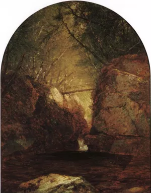 Bash-Bish Falls 2 by John Frederick Kensett Oil Painting