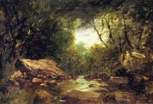 Brook in the Catskills by John Frederick Kensett - Oil Painting Reproduction