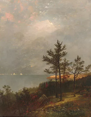 Gathering Storm on Long Island Sound by John Frederick Kensett - Oil Painting Reproduction