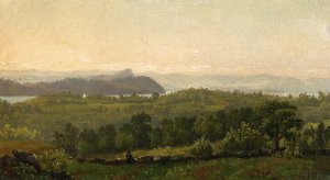 Hudson River Looking Towards Haverstraw by John Frederick Kensett Oil Painting
