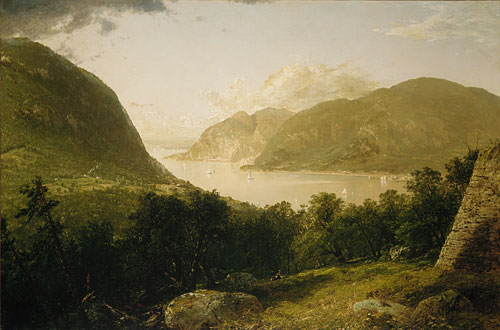 Hudson River Scene by John Frederick Kensett - Hand-Painted Oil Painting Reproduction