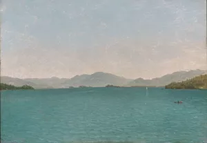 Lake George, Free Study by John Frederick Kensett Oil Painting