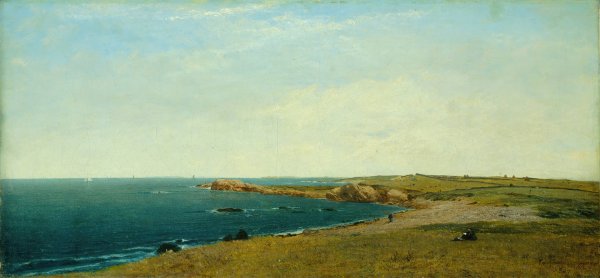 Near Newport  by John Frederick Kensett - Hand-Painted Oil Painting Reproduction