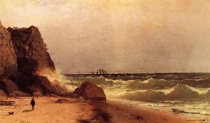 Near Newport, Rhode Island by John Frederick Kensett Oil Painting