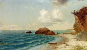 New England Coastal View with Figures painting by John Frederick Kensett