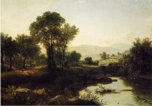 New Hampshire and School's Out by John Frederick Kensett Oil Painting