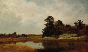 October in the Marshes by John Frederick Kensett Oil Painting