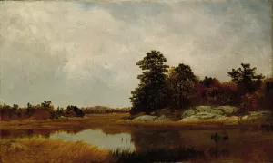 October in the Marshes by John Frederick Kensett - Oil Painting Reproduction