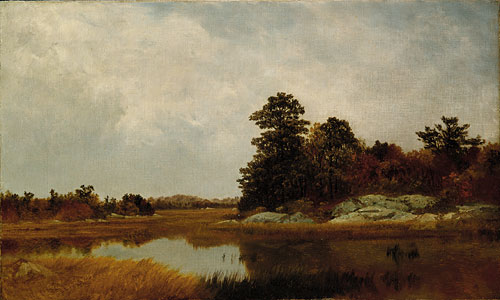 October in the Marshes by John Frederick Kensett - Hand-Painted Oil Painting Reproduction