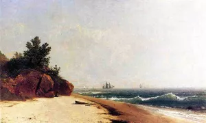 On the Coast, Beverly Shore, Massachusetts by John Frederick Kensett Oil Painting