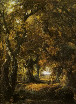 Outskirts of Windsor Forest by John Frederick Kensett Oil Painting