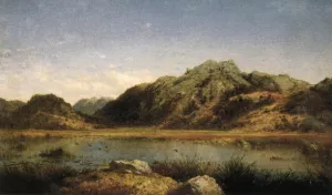 Paradise Rocks, Near Newport by John Frederick Kensett Oil Painting