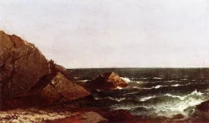 Rocks at Newport by John Frederick Kensett - Oil Painting Reproduction