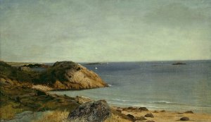 Rocky Coast by John Frederick Kensett Oil Painting