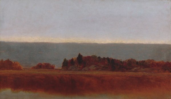 Salt Meadow in October  by John Frederick Kensett - Hand-Painted Oil Painting Reproduction