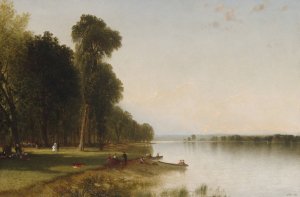 Summer Day on Conesus Lake by John Frederick Kensett Oil Painting
