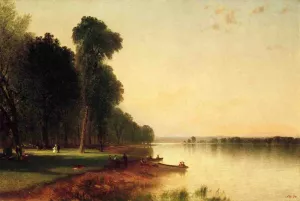 Summer Day on Conesus Lake by John Frederick Kensett - Oil Painting Reproduction