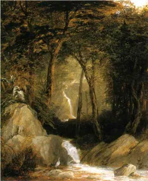 The Mountain Stream by John Frederick Kensett Oil Painting