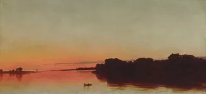 Twilight on the Sound, Darien, Connecticut by John Frederick Kensett - Oil Painting Reproduction